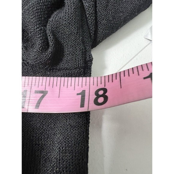NWT CHICO'S Women's Cardigan Tassel Drape Front Sweater Size Medium or 1 Black - Picture 6 of 10